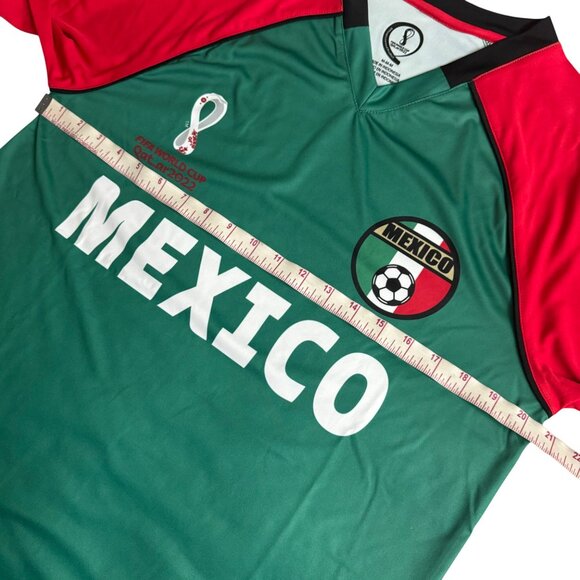 Official FIFA World Cup Qatar 2022 Mexico Long Sleeve Jersey green red sz medium - Picture 3 of 16